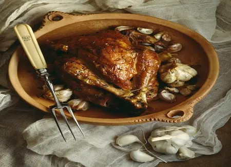 Poulet en croûte de romarin
