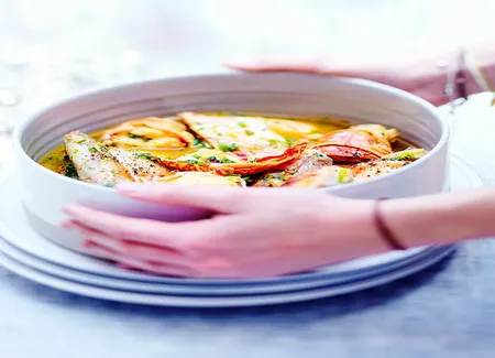 Poulet et langouste au vin jaune