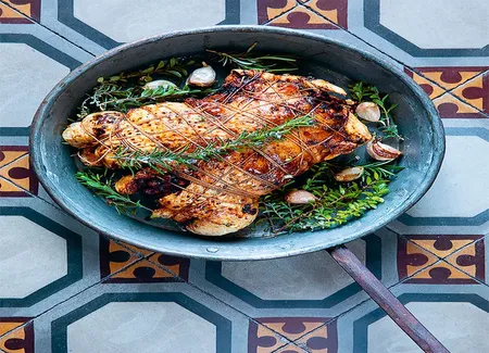 Poulet farci aux maccheroncini