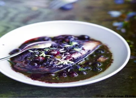 Poulet violet sauce verte