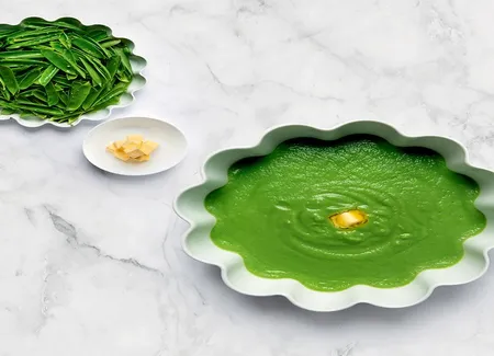 Purée de cosses de petits pois