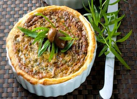 Quiche aux cèpes et à l'estragon