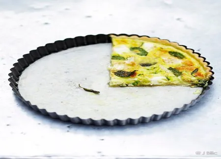 Quiche courgette-menthe-chèvre