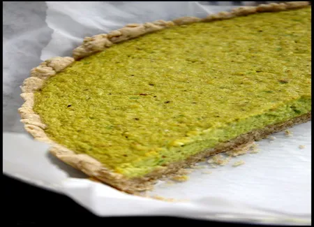 Quiche soyeuse aux poireaux et noix de coco