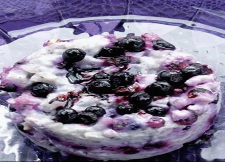 Riz au lait aux myrtilles