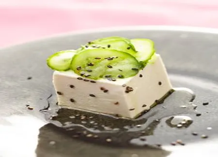 Ricotta et concombre croquant