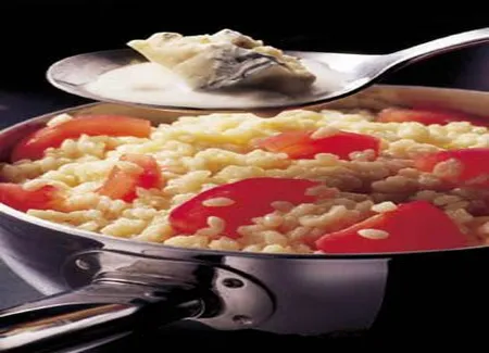 Risotto à la tomate et au gorgonzola