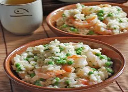 Risotto asiatique aux crevettes