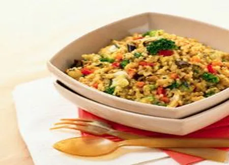 Risotto doré aux légumes
