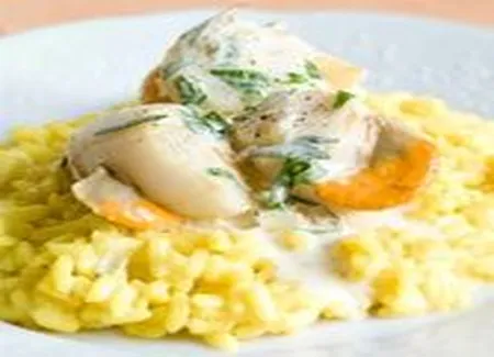 Risotto safrané aux noix de saint-jacques