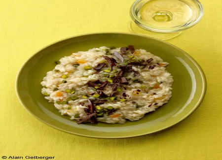 Risotto sucré pistaches-agrumes