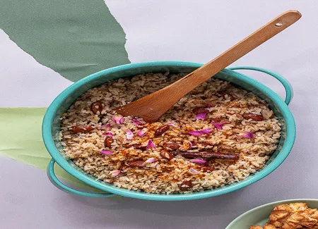 Riz, amandes et épices