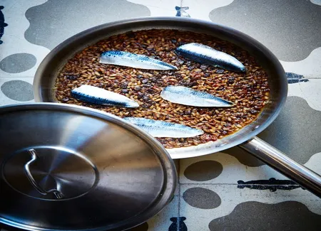 Riz au boudin et aux sardines