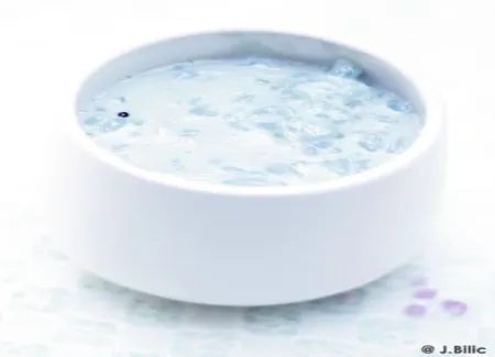 Riz au lait aux violettes