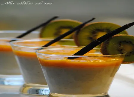 Riz au lait coco vanille, purée mangue gingembre