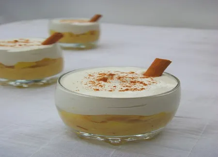 Riz au lait, fruits et meringue