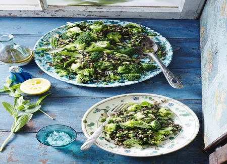 Riz complet au brocoli et petits pois thermomix