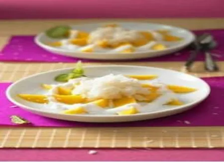 Riz gluant mangue lait de coco (khao niao mamuang)