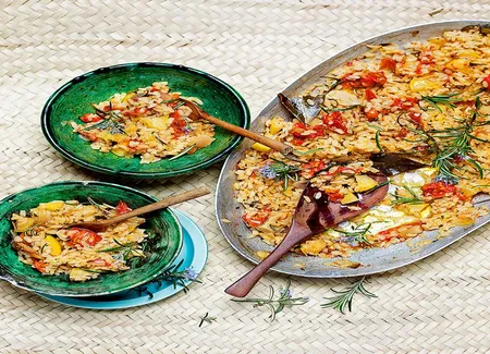 Riz semi-complet aux tomates-cerises et au citron confit