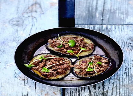 Rondelles d'aubergines à la japonaise