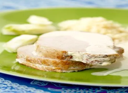 Rôti de porc au lait, fenouil croquant