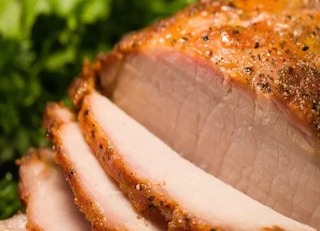 Rôti de porc au miel et à la moutarde