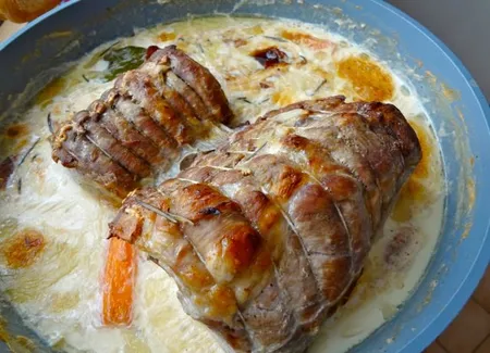 Rôti de porc moelleux au lait