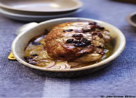 Rôti de veau aux raisins