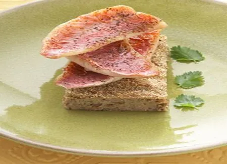 Rouget et marmelade d'aubergine