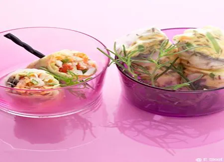 Rouleaux champignon-crabe
