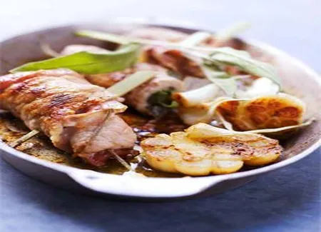 Saltimboccas au fromage de brebis et speck