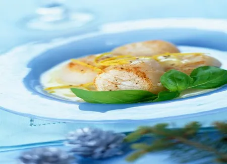 Salade aux noix de saint-jacques et fenouil