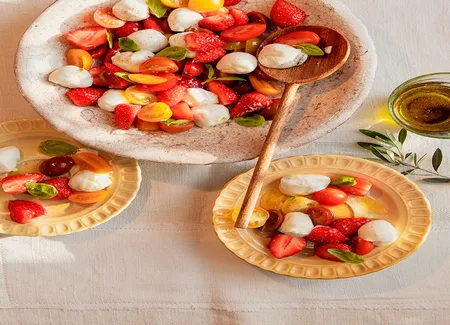 Salade caprese sucrée-salée
