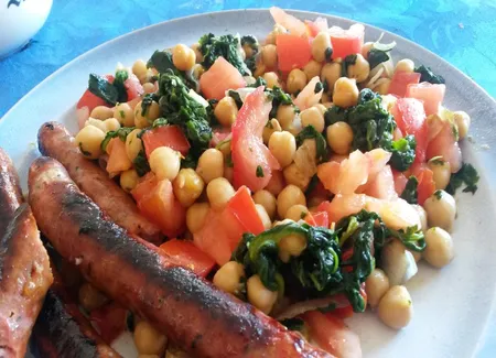 Salade chaude de pois chiche