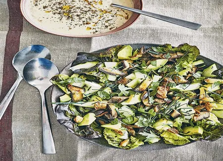 Salade d'aubergines au zaatar