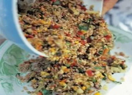 Salade d'épeautre avec légumes grillés