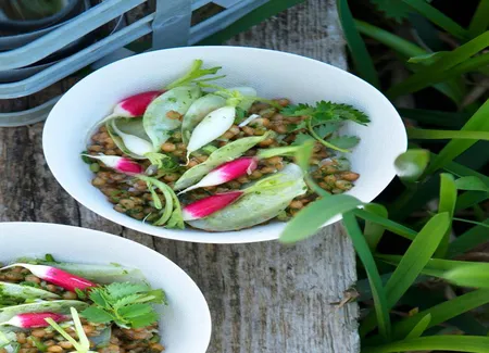 Salade de blé, radis et navet