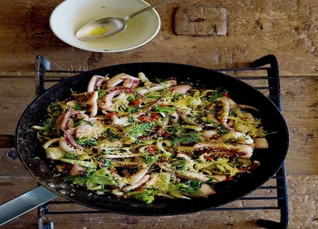 Salade de calamars au fenouil