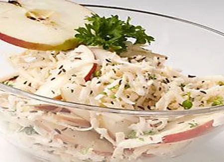 Salade de céleri aux pommes et carvi