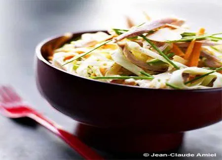 Salade de chou, carottes et poulet