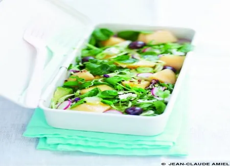 Salade de cresson, melon et menthe