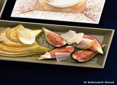 Salade de figues, poires et parmesan