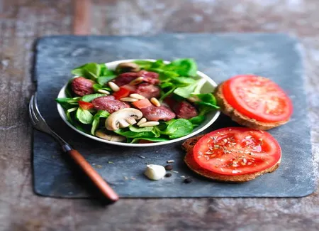 Salade de gésiers et champignons