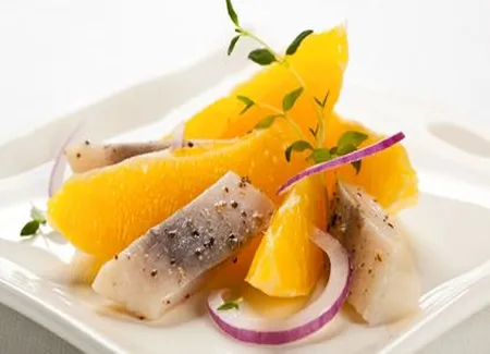 Salade de harengs à l'orange