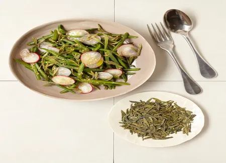 Salade de haricots au thé vert