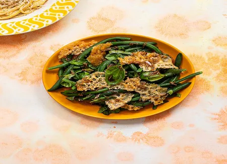 Salade de haricots verts au grana padano