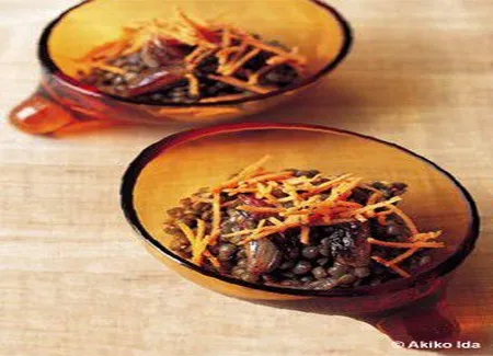 Salade de lentilles crues-cuites