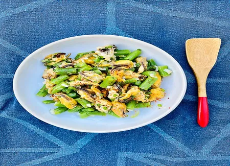 Salade de moules aux haricots verts