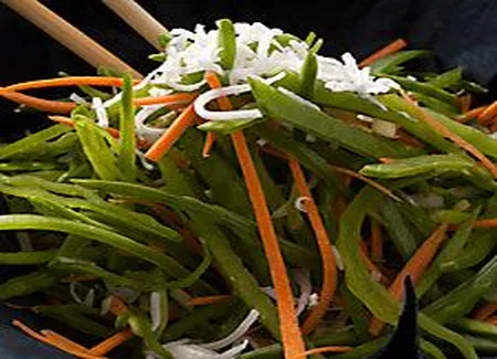 Salade de pois sucré au coco