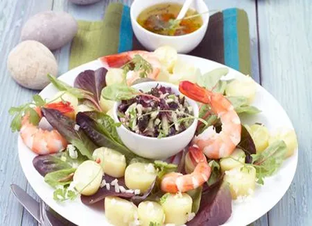 Salade de pommes de terre au tartare d'algues
